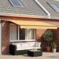 Preview: ARDEBO.de - Ausziehbare Markise Sand 350 x 250 cm Stoff und Aluminium