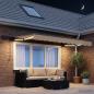 Preview: Manueller Markisenrahmen mit LEDs Taupe 3,5 x 2,5 m