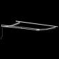 Preview: Ausziehbare Markise Hellgrau und Weiß 400 x 300 cm Polyester