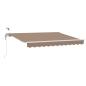 Preview: Ausziehbare Markise Taupe 400 x 300 cm Polyester