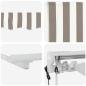 Preview: Elektrische ausziehbare Markise Hellgrau und Weiß 4 x 3 m