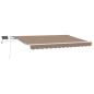 Preview: Ausziehbare Markise Taupe 400 x 350 cm Stoff und Aluminium