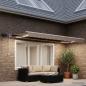 Preview: Ausziehbare Markise Taupe 400 x 350 cm Stoff und Aluminium