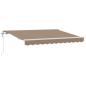 Preview: Ausziehbare Markise Taupe 400 x 350 cm Stoff und Aluminium