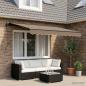 Preview: ARDEBO.de - Ausziehbare Markise Taupe 400 x 350 cm Stoff und Aluminium