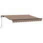 Preview: Ausziehbare Markise Taupe 400 x 350 cm Stoff und Aluminium