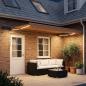 Preview: Manuelle Gelenkarmmarkise mit LEDs Sand