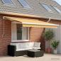 Preview: ARDEBO.de - Ausziehbare Markise Sand 450 x 300 cm Leinen und Aluminium