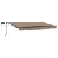 Preview: Ausziehbare Markise Taupe 450 x 350 cm Stoff und Aluminium