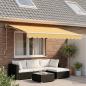 Preview: ARDEBO.de - Ausziehbare Markise Sand 500 x 350 cm Stoff und Aluminium