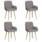 Preview: Esszimmerstühle 4 Stk. Stoff Taupe 56,5 x 50 x 87,5 cm