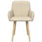 Preview: Esszimmerstühle 4 Stk. Stoff Creme 56,5 x 50 x 87,5 cm
