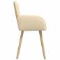 Preview: Esszimmerstühle 4 Stk. Stoff Creme 56,5 x 50 x 87,5 cm
