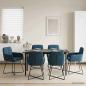 Preview: ARDEBO.de - Esszimmerstühle 6 Stk. Samt Blau 59 x 56,5 x 86 cm