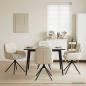 Preview: ARDEBO.de - Drehstuhl Esszimmer 4 Stk. Kunstleder Creme 59 x 59,5 x 90 cm