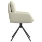 Preview: Drehstuhl Esszimmer 4 Stk. Kunstleder Creme 59 x 59,5 x 90 cm