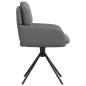 Preview: Drehstuhl Esszimmer 4 stk. Kunstleder Grau 59 x 59,5 x 90 cm