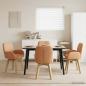 Preview: ARDEBO.de - Drehstuhl Esszimmer 4 Stk. Bouclé Beige 54 x 58 x 87 cm