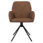 Preview: Drehstuhl Esszimmer 4 Stk. Kunstwildleder Braun 54 x 55 x 86 cm