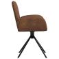 Preview: Drehstuhl Esszimmer 4 Stk. Kunstwildleder Braun 54 x 55 x 86 cm