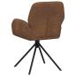 Preview: Drehstuhl Esszimmer 4 Stk. Kunstwildleder Braun 54 x 55 x 86 cm