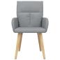 Preview: Esszimmerstühle 4 Stk. Stoff Hellgrau 60 x 56 x 96 cm