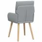 Preview: Esszimmerstühle 4 Stk. Stoff Hellgrau 60 x 56 x 96 cm
