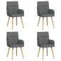 Preview: Esszimmerstühle 4 Stk. Stoff Dunkelgrau 60 x 56 x 96 cm