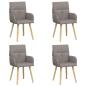 Preview: Esszimmerstühle 4 Stk. Stoff Taupe 60 x 56 x 96 cm