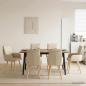 Preview: ARDEBO.de - Esszimmerstühle 4 Stk. Stoff Creme 60 x 56 x 96 cm