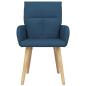 Preview: Esszimmerstühle 4 Stk. Stoff Blau 60 x 56 x 96 cm