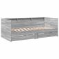 Preview: Tagesbett mit Schubladen mit Regal Grau Sonoma Holzwerkstoff