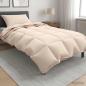Preview: ARDEBO.de - Bettwäsche-Set Beige 135 x 200 cm Baumwolle, Kapok, Polyester