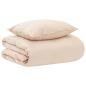 Preview: ARDEBO.de - Bettwäsche-Set Beige 135 x 200 cm Baumwolle, Kapok, Polyester