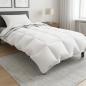 Preview: ARDEBO.de - Bettwäsche-Set Weiß 140 x 200 cm Baumwolle, Bambus, Polyester