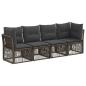 Preview: Gartensofa-set 4 stk. Grau Poly-Rattan