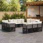 Preview: ARDEBO.de - Gartensofa-set 12 stk. Schwarz Poly-Rattan
