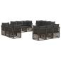 Preview: Gartensofa-set 12 Stk. Grau Poly-Rattan