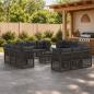 Preview: ARDEBO.de - Gartensofa-set 13 stk. Grau Poly-Rattan