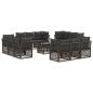 Preview: Gartensofa-set 13 stk. Grau Poly-Rattan