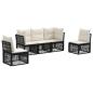 Preview: Gartensofa-set 5 stk. Schwarz Poly-Rattan