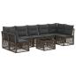 Preview: Gartensofa-set 8 Stk. Grau Poly-Rattan