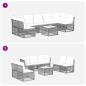 Preview: Gartensofa-set 8 Stk. Grau Poly-Rattan