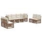 Preview: Gartensofa-set 8 stk. Beige Poly-Rattan
