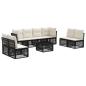Preview: Gartensofa-set 9 stk. Schwarz Poly-Rattan