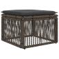 Preview: Gartensofa-set 4 stk. Grau Poly-Rattan
