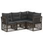 Preview: Gartensofa-set 4 stk. Grau Poly-Rattan