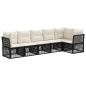 Preview: Gartensofa-set 6 stk. Schwarz Poly-Rattan