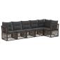 Preview: Gartensofa-set 6 stk. Grau Poly-Rattan