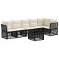 Preview: Gartensofa-set 7 stk. Schwarz Poly-Rattan